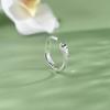 Anillo de Hielo Serpiente Espiritual Fangxing Anillo de Hielo Anillo de Dieta Abierto Ajustable Simple de Moda de Plata de Ley s925 para Mujer
