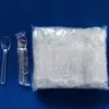 Cuchara desechable envuelta individualmente cuchara para pudín cuchara pequeña de plástico cuchara para helado