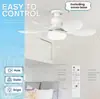 Luz de ventilador de techo silencioso estilo nórdico para dormitorio y sala de estar, luz de ventilador de techo para el hogar con iluminación LED