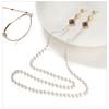 Cadena para gafas simple europea y americana, cadena colgante de perlas de cristal para gafas de sol, personalidad popular, trébol de cuatro hojas, cadena para mascarilla para hombres y mujeres