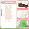 Piezas de Madera con Forma de Conejo Conejito de Pascua Piezas de Madera de Colores con Agujeros para Colgar