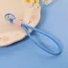 Pin Feijão Artesanal Tecido Curto Cordão Chave Porta-Chaves de Pulso Simples Colorido Enfeite para Pendurar na Bolsa Material Acessórios