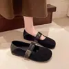 Zapatos Planos Mary Jane de Gamuza para Mujer 2026 Primavera/Verano Nuevo Estilo Planos Suela Suave Zapatos de Abuela Boca Baja Bloques de Color Mocasines Estilo Birkenstock