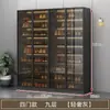 Gabinete para Zapatos Gabinete de Entrada Gabinete de Vidrio para Zapatos Doméstico Gabinete de Almacenamiento Gabinete de Almacenamiento Montado en Pared Integrado Puerta Gabinete de Almacenamiento para Pasillo Zapatero