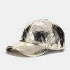 Gorra de béisbol de PU plisada ins europea y americana para hombre y mujer, tendencia callejera, gorra láser colorida para escenario, hip-hop, sombrero hip-hop