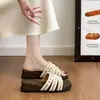 Sandalias de plataforma con cuña estilo francés inspiradas en la dopamina para mujer, cómodas, nuevo modelo de verano 2026, estilo popular, perfectas para un toque de lujo