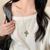 Colar Choker Cruz Personalizado Europeu e Americano Estilo Doce Escuro Legal Sexy Camadas Múltiplas Borla Longo Pendente Pescoço Corrente Clavícula para Mulheres