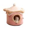 Suprimentos para Pets Casa de Sorvete Cama para Cachorro Outono e Inverno Quente Cama para Gato Fofa Princesa Cama de Algodão Cama Engraçada para Gato