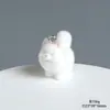 Cachorro Estereoscópico de Pelúcia Desenho Animado Pequenos Enfeites de Resina Chaveiro DIY Feito à Mão Pingente Pingente Material para Joias Acessórios