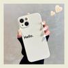Capa Criativa em Inglês Hello Adequada para Celular Apple 17Promax Iphone16 Novo Modelo Cobertura Total Casal 12Min