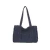 Bolsa de mezclilla grande estilo japonés y coreano para mujer, casual y versátil para ir al trabajo, la escuela y el uso diario