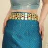 Cadena de Cintura Estilo Étnico Transfronteriza para Mujer, Accesorio de Cintura de Metal con Piedras Preciosas de Lujo Ligero, Accesorio de Cadena Corporal de Vestido de Gama Alta