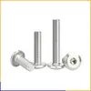 Tornillos para Muebles de Acero Inoxidable 304 con Cabeza Hexagonal, Extremo Plano, Redondo, Chaflán