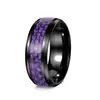 Anillos de Acero de Titanio y Fibra de Carbono para Hombre, Joyería de Moda, Venta al por Mayor