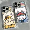 Funda de teléfono transparente estilo antiguo linda de Chiikawa para Apple 17, funda protectora anticaída de cobertura total para iPhone 18, 13