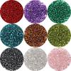 Bolsa de cuentas de arroz de vidrio rellenas de plata al por mayor 4 mm color cuentas de arroz rellenas de plata diy material para abalorios a mano accesorios de ropa