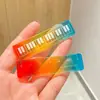 Regla mini de colores tamaño palma en colores de caramelo, deslumbrante regla recta de dibujos animados con forma de ola, práctica regla degradada para agendas de estudiantes y uso de bolsillo