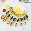 Colher de Medição Magnética de Cabeça Dupla Conjunto de 7/8/9 Peças Aço Inoxidável Amazon Assar Doméstico Cozinha Colher de Sal Colher de Medição de Temperos