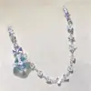 Retenção de Cor Alta 14K Retenção de Cor Acessórios de Cristal Pingente Rainha Mãe Saturno Cruz Pulseira DIY Colar Feito à Mão