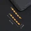 Cadena de Extensión Dorada S925 de Plata Esmaltada Estilo Antiguo "Dinero en Camino" Accesorio Cadena Trenzada de Pulsera de Moda DIY