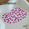 Rhinestones Mini para Uñas con Forma de Corazón y Base Plana, Rhinestones de Forma Irregular de Moda, Rhinestones de Vidrio con Forma de Corazón Color Durazno, Decoraciones de Uñas Portátiles