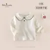 Novedades de Otoño Clase para Bebés y Niños Pequeños Ropa Infantil Clase A Niña Bebé Suave Cómoda Lunares Cuello Polo Cómodo Manga Larga Capa Base