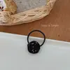 Estilo Francês Suave e Preguiçoso Tecido de Cetim Bolinhas Rosa DIY Laço de Cabelo Feito à Mão Presilha de Cabelo Flor de Tecido Bolinhas Preto e Branco