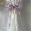 Amarre de Cortina de Gasa de Tres Capas con Lazo de Perlas Estilo Hada Decoración de Cortina de Gasa con Ribete Dorado Estilo Princesa Dormitorio Sala de Estar Ventana