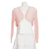 Cárdigan de Verano Corto y Ligero con Protección Solar, Cárdigan de Manga Larga Calado de Punto en Lino Sintético, Chaqueta Fina tipo Chal para Vestido Slip de Nuevo Estilo