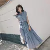Vestido de Gasa para Mujer Verano 2023 Nuevo Popular Estilo Coreano Falda de Temperamento Muy de Hada Francesa de Nicho Falda Larga Hasta la Rodilla