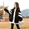 Roupas de Inverno Infantis para Meninos, Jaqueta de Lã de Cordeiro com Forro de Fleece, Espessada para Crianças Maiores, Zíper de Manga Longa, Moletom de Lã de Cordeiro para Meninas