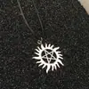 Estrella de cinco puntas Sol poder maligno Sobrenatural Sobrenatural cuerda de cuero collar película ebay collar simple