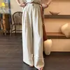 Ls Nueva MarcaEtiqueta Negra Minimalista Marca Grande Verano Nuevo Moda Minimalista Pantalones Casuales de Pierna Ancha para Viajero 30653