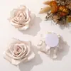 Tecido Temperamento Retro Pescoço Cetim Estéreo Rosa DIY Artesanal Versátil Grampo de Cabelo Acessórios de Cabelo Acessórios de Roupa Venda por Atacado