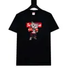 Camiseta de Manga Curta Supreme, Marca de Moda Americana de Peso Pesado, Estampa Clássica de Letras, Gola Redonda Boxy, Caimento Solto, Manga Meia-Manga para Homens e Mulheres