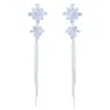 Pendientes Largos de Borla con Circonita Súper Brillantes 2026 Nuevo Estilo Más Vendido Sensación de Alta Gama Lujo Ligero Combinación Perfecta para Ropa Formal Pendientes Largos Exquisitos para Mujer