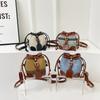 Bolso de accesorios para niños, popular en Europa y América, con colores contrastantes, mini bolso de venta personalizado, bandolera para padres e hijos, bolso rojo con boca cambiante.