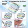 Novo Papel Térmico Laser de Ponto Holográfico Redondo Compatível com Phomemo M110 Papel de Etiqueta Térmica Prata 50mm