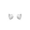 Pendientes metálicos vintage mate cepillados para mujer, personalidad, temperamento, pendientes curvos esmerilados, pendientes de medio arco, nueva moda otoño e invierno