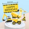 Decoración para pastel de cumpleaños de bombero famoso en línea, tema de niño, camión de bomberos, horneado, postre, mesa, adorno de tarjeta para vestir