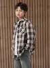 Chaqueta Camisa para Niños Primavera y Otoño 2026 Ropa Nueva para Niños Otoño Casual Camisa de Manga Larga a Cuadros Atuendo de Otoño para Niños