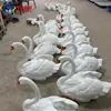 Lámpara Solar de Cisne para Patio Exterior Decoración de Jardín y Villa Lámpara de Cisne Brillante de Fibra de Vidrio Luz Ambiental para Casa de Huéspedes