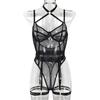 Europeu e Americano Transfronteiriço Aliexpress Novo Produto Fornecimento Roupa Feminina Sexy Costura em Tela Garota Sensual Erótico Sem Remoção Conjunto de Alta Qualidade