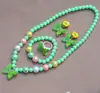 2026 Borboleta Novo Estilo Infantil Desenho Animado Fofo Princesa Conjunto de Colar e Pulseira Conjunto de Joias Coração de Menina Presente