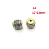 Al por mayor DIY hecho a mano dos colores con cuentas Xizang aleación de plata agujero grande cuentas de barril Xiangyun seis palabras cuentas sueltas pulsera collar accesorios
