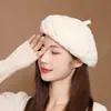 Beret Popular de Outono e Inverno, Celebridade da Internet, Retrô, Cor Sólida, Design de Nuvem, Casual, Versátil, Tendência da Moda, Chapéu Quente para Exterior