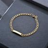 Suministro directo de fábrica pulsera de acero inoxidable NK pulsera uno a uno para parejas hombres y mujeres doblar marca moda pulsera cubana de acero de titanio