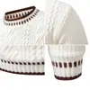 Suéter de punto trenzado retro americano para hombre, nuevo estilo otoño e invierno, tejido casual moderno para adolescentes, suéter de lana como capa base