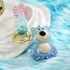 Chaveiro de Urso de Acrílico Luminoso Criativo para Carro, Pingente de Mochila para Casal, Coração de Menina, Pequeno Presente, Atacado