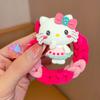 Sanrio colorido tejido otoño e invierno cuerda para el cabello para niños caricatura lindo diadema elástica duradera de alta elasticidad